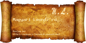 Magyari Leonárd névjegykártya
